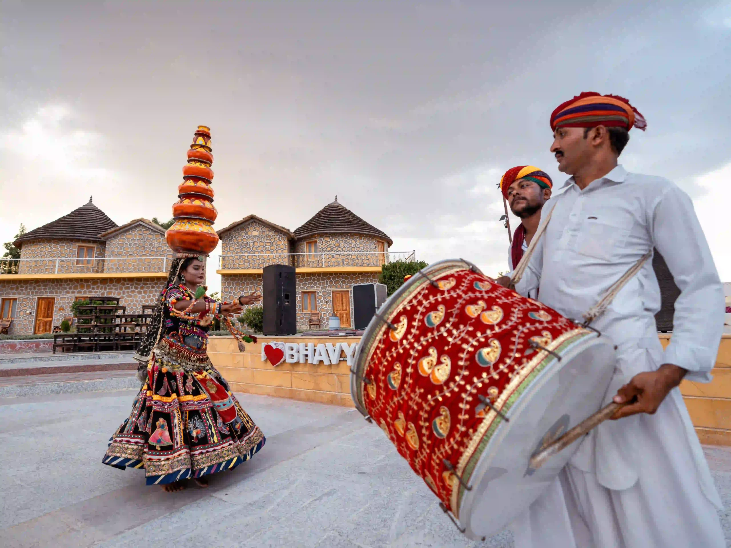 Open-air Rajasthani cultural evening at Bhavya Resort Jaisalmer